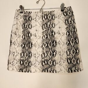 She & Sky python print mini skirt